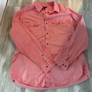 Banana Republic Factory Coral/pink Button-Up Shirt, size XL